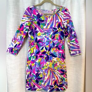 Lilly Pulitzer Marlow dress, multi-colored 100% Pima cotton, Women’s size S.